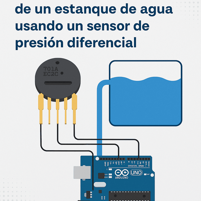 Cómo controlar el llenado y rebalse de un estanque de agua usando un sensor de presión diferencial
