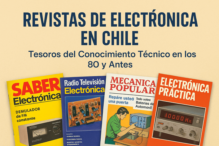 En los años 80, las revistas de electrónica fueron la principal fuente de conocimiento técnico para miles de chilenos. Este artículo repasa las publicaciones más influyentes que marcaron a una generación de autodidactas, incluyendo joyas locales y extranjeras que aún hoy inspiran a los amantes de la electrónica retro.